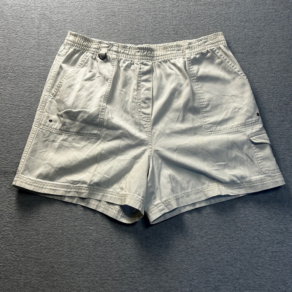 Cargo Shorts Womens Large White Utility Outdoor Casual Cotton Jonathan Logan